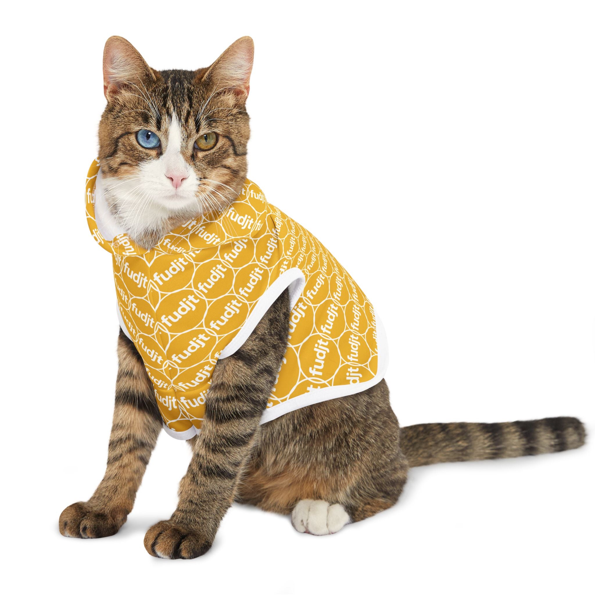 Yellow fudjt Pet Hoodie | Unbroken Chain 2.5 | 7 Sizes