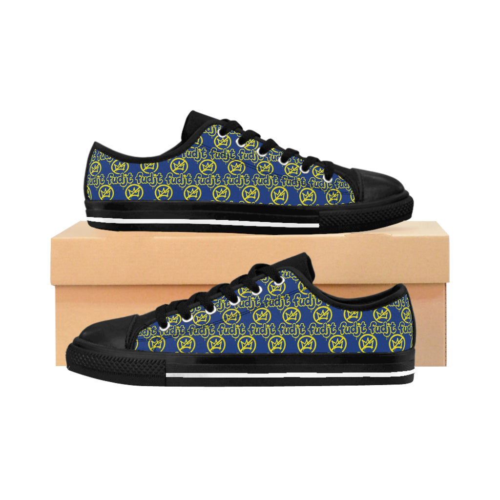 Dark Blue Golden fudjt No Kings Street Style Sneakers | Women & Girls All Over 1 Low Top