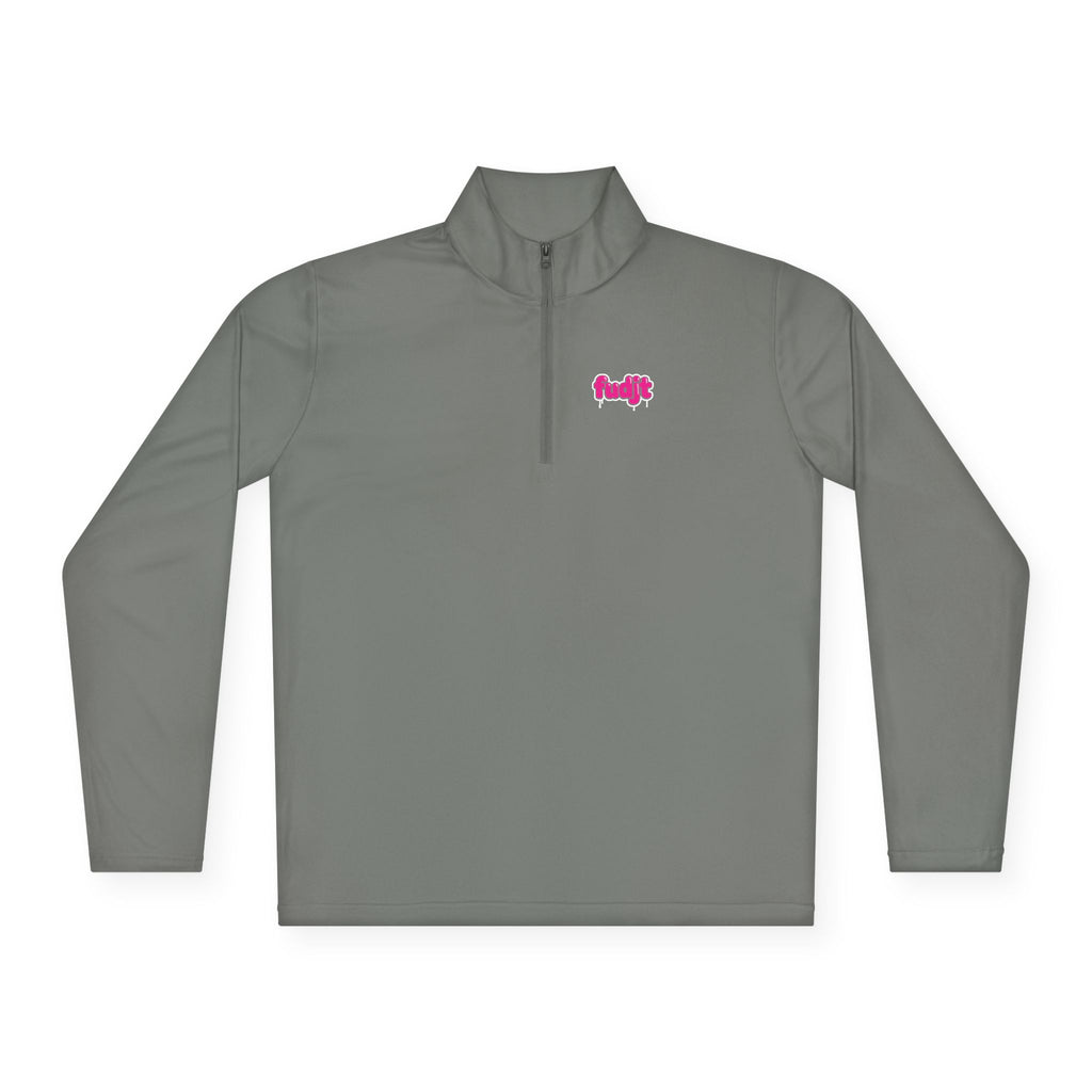 Quarter-Zip Performance Pullover | Pink Drip fudjt | Bold Backside | 7 Colors
