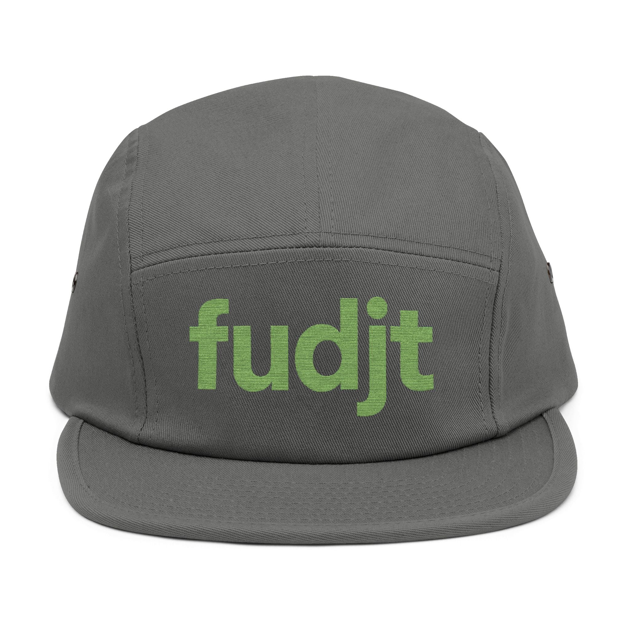 Embroidered 5 Panel Cap - Green fudjt Logo - 7 Colors