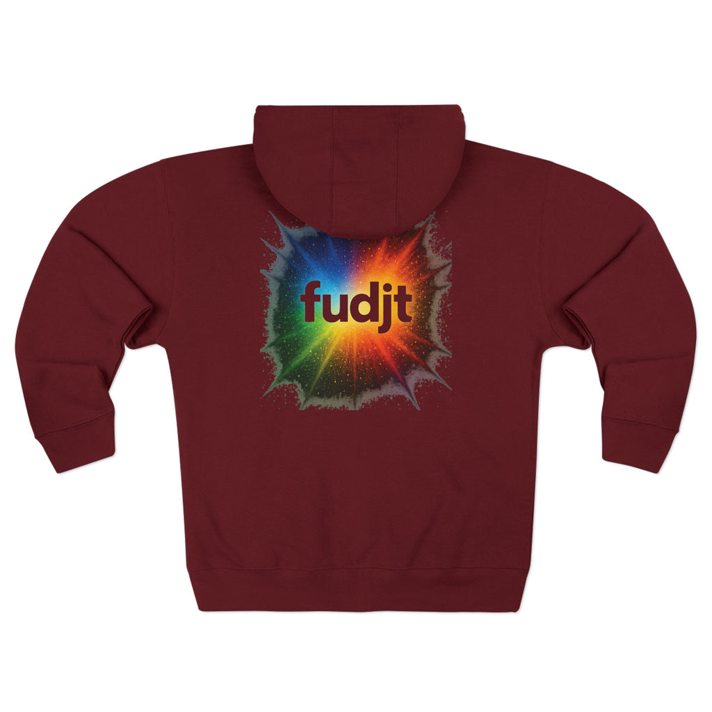 fudjt Burst of Empowerment Zip Hoodie | Front & Back Graphic | 8 Colors