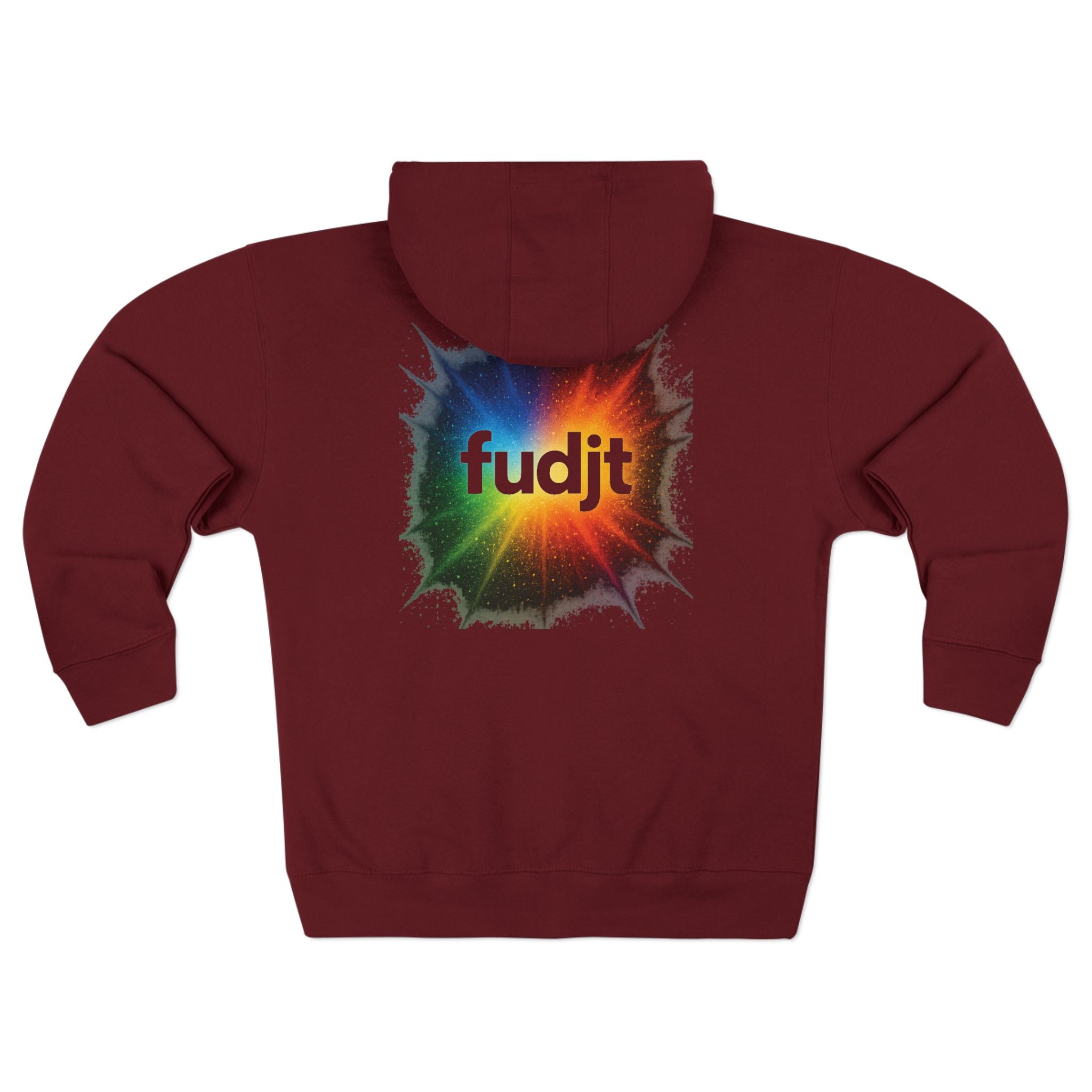 fudjt Burst of Empowerment Zip Hoodie | Front & Back Graphic | 8 Colors