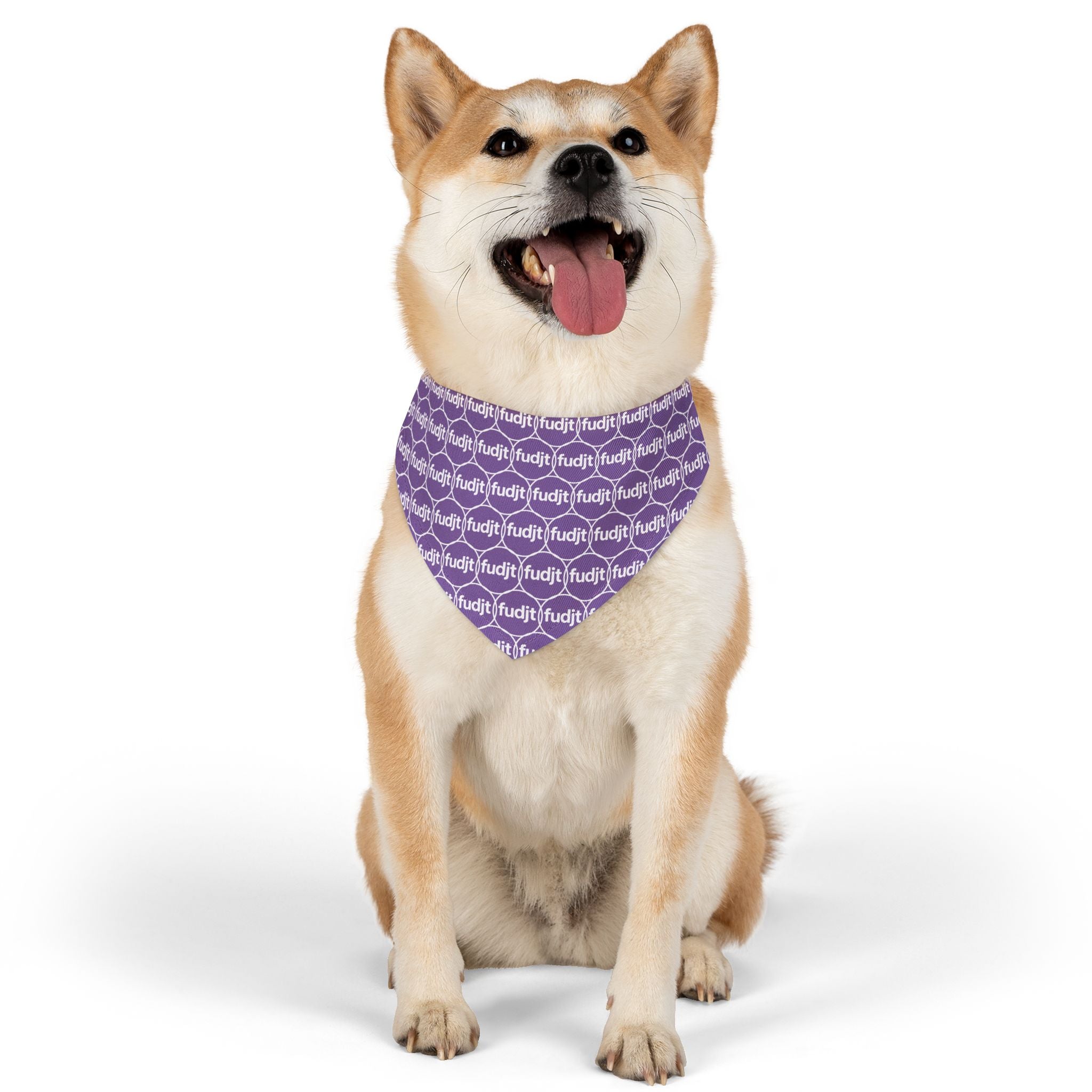 Light Purple fudjt Unbroken Chain 1.25  Bandana Collar for Dogs, Cats & More | 4 Sizes
