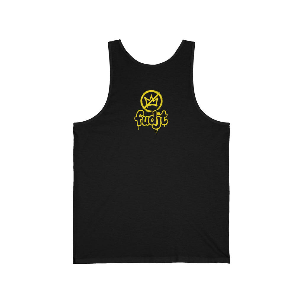 Golden fudjt No Kings Jersey Tank | Front & Back Graphic | 4 Stylish Colors