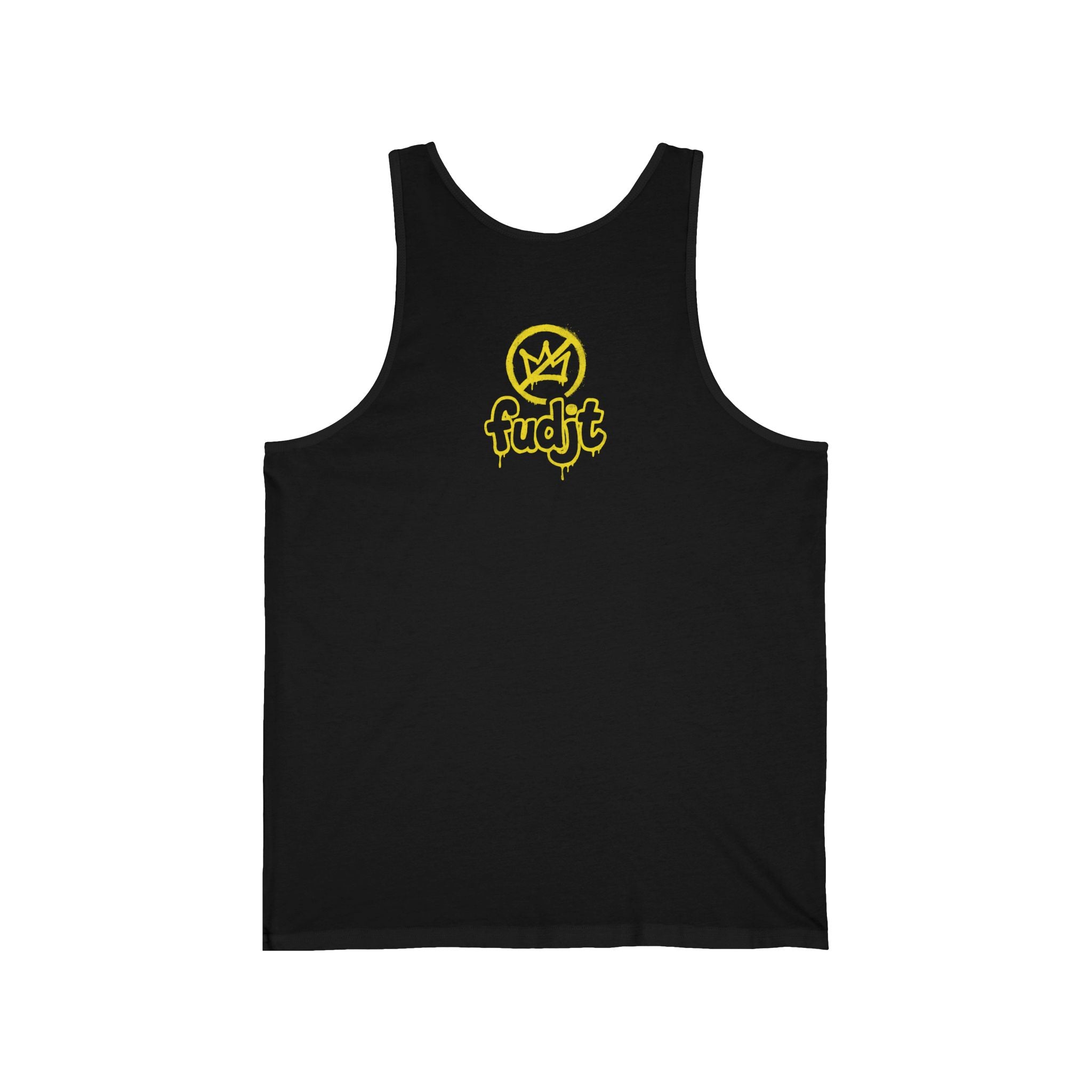 Golden fudjt No Kings Jersey Tank | Front & Back Graphic | 4 Stylish Colors