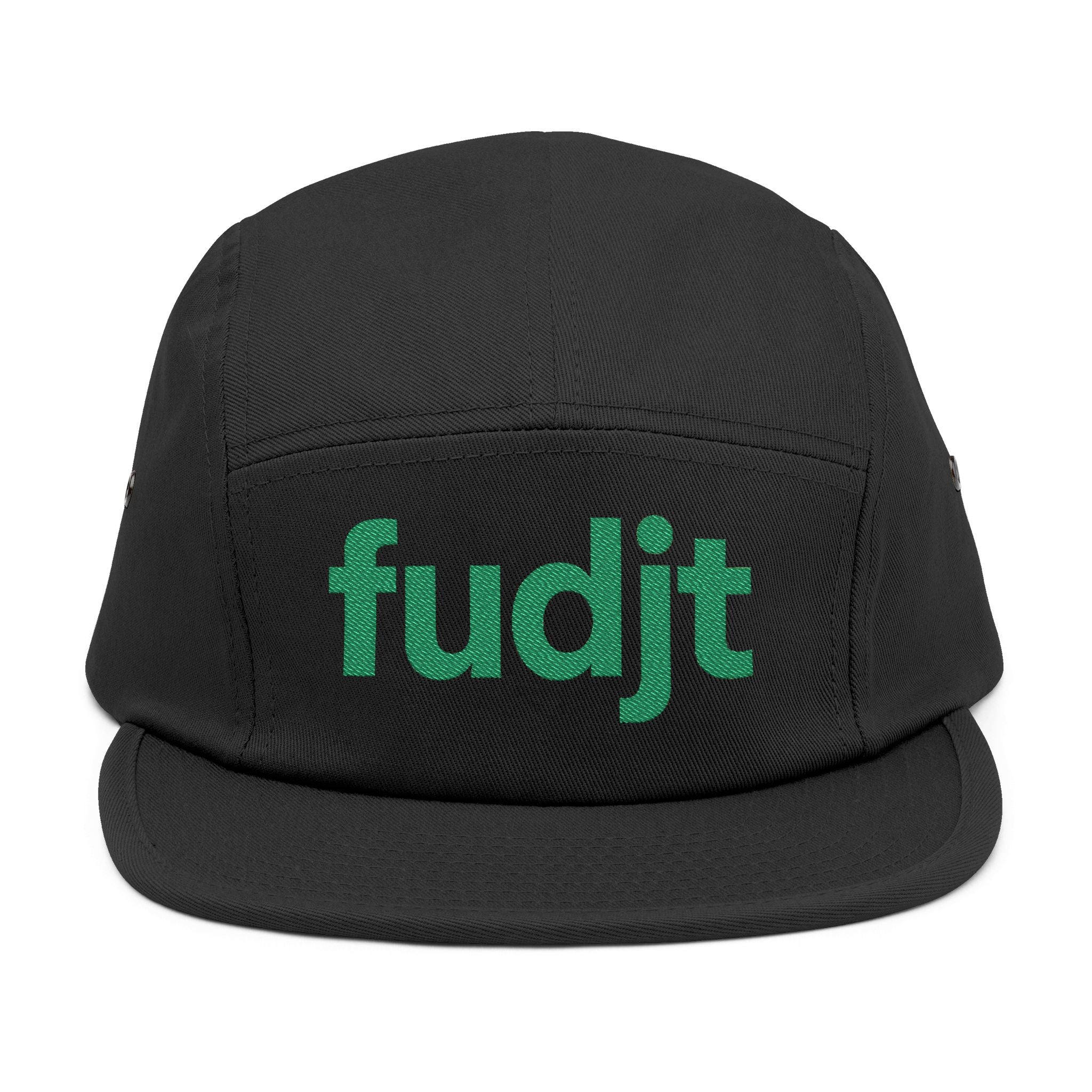 Embroidered 5 Panel Cap - Green fudjt Logo - 7 Colors
