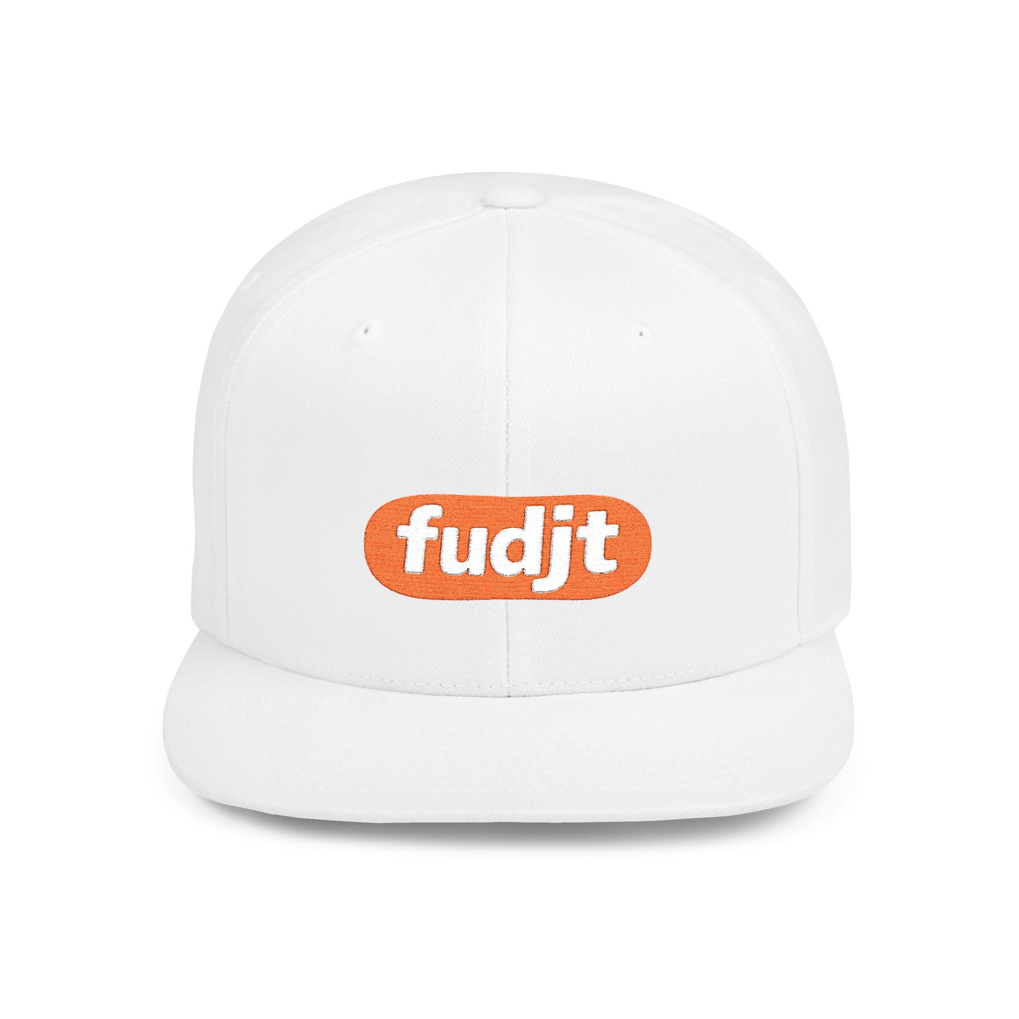 fudjt Flat Bill Snapback Hat | Anti-Supremacy Red Badge Embroidery | 14 Colors