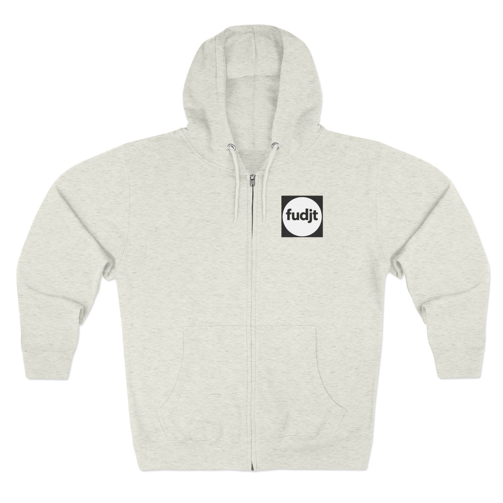 Bye-Bye Bondi | Black Square fudjt Circle Front, Smoke Screen Retro Backside Zip Hoodie | 8 Colors