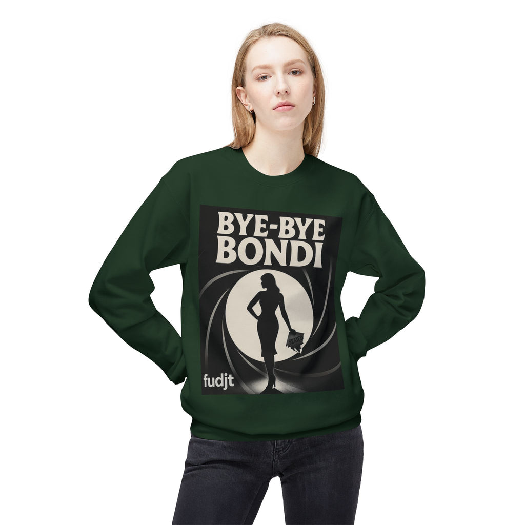 BYE-BYE BONDI | Black Smoke Screen Retro Fudjt Crewneck Sweatshirt | 14 Colors
