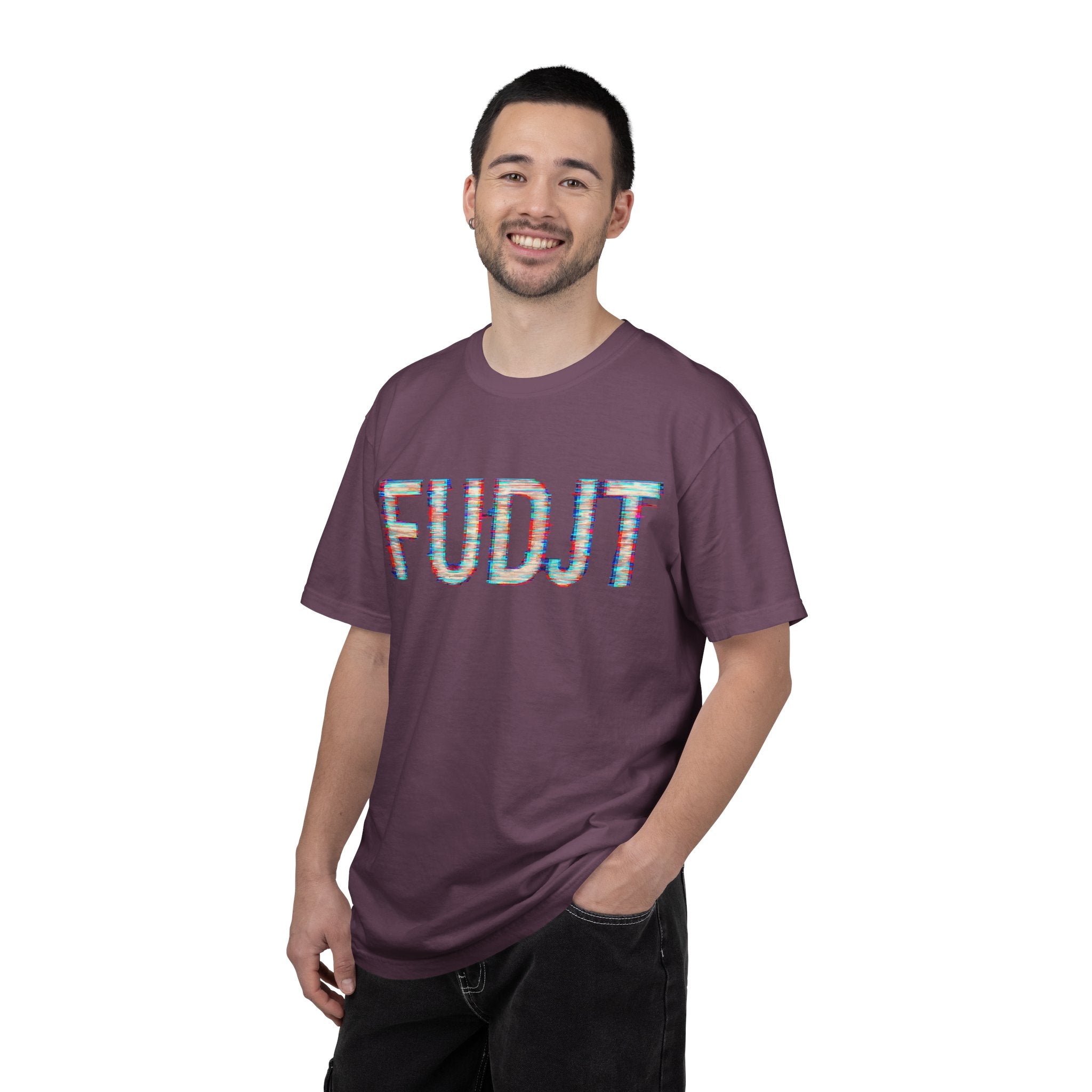 FUDJT Glitch Front & No Crown Back Premium Heavyweight Tee | 15 Colors