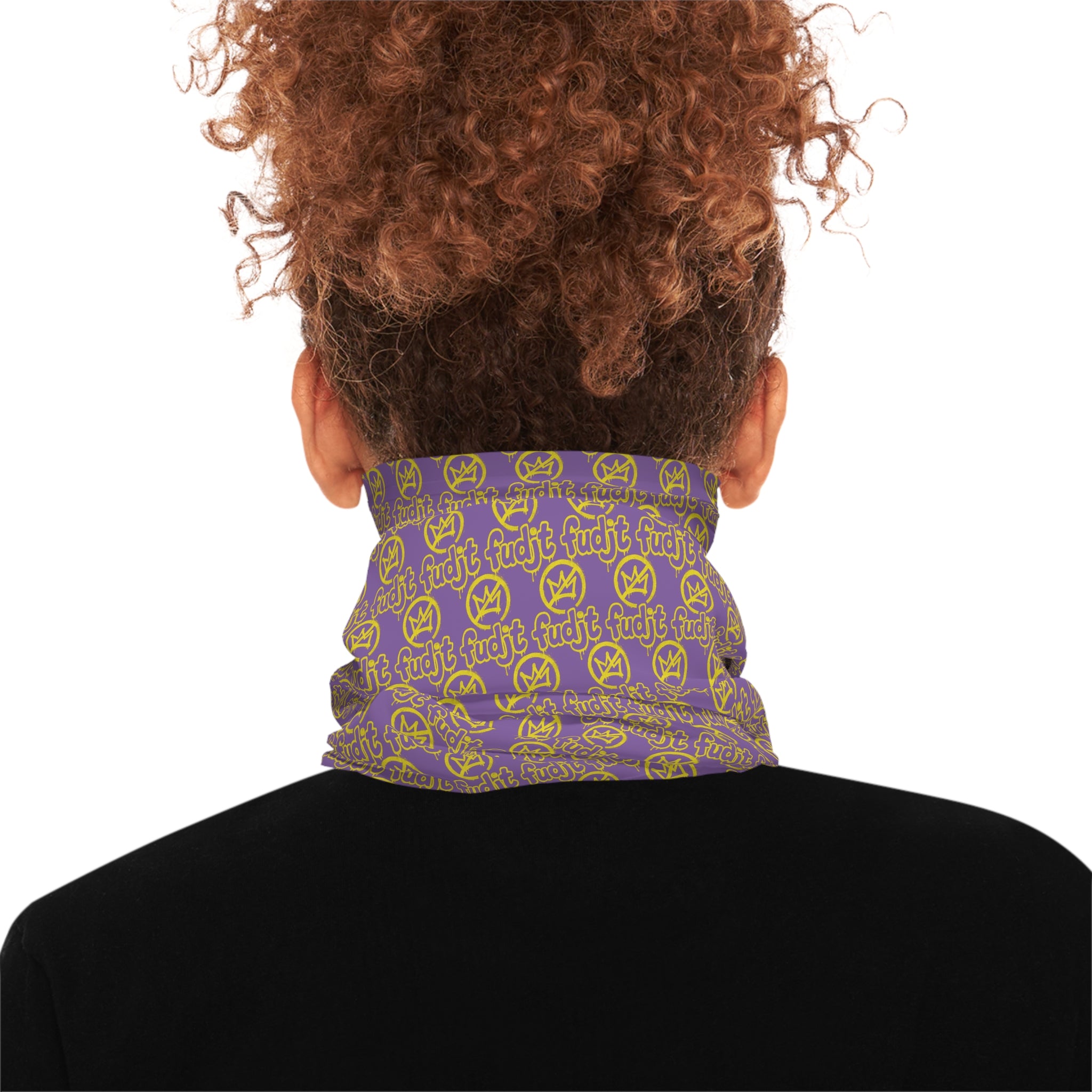 Light Purple Golden fudjt No Kings 1.25 Neck Gaiter