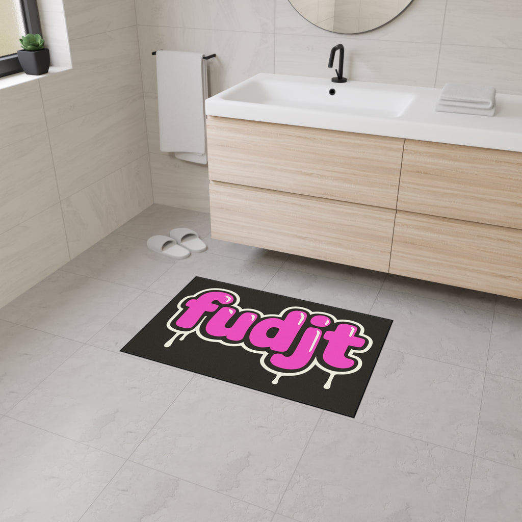 Pink Drip Fudjt Floor Mat - Stylish Heavy Duty Home Decor | 3 Sizes