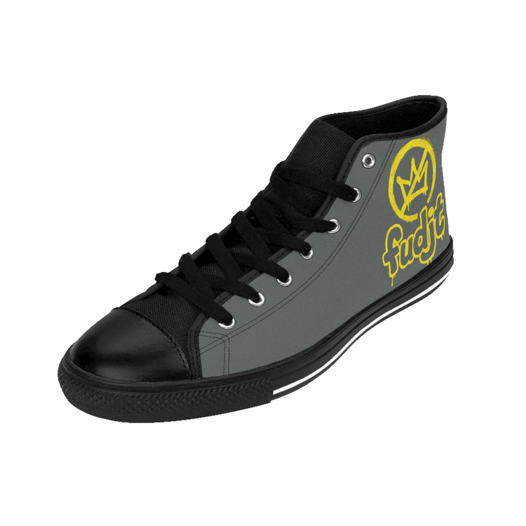 Dark Gray Golden fudjt No Kings Street Style Sneakers | Women & Girls 3.75 High Top