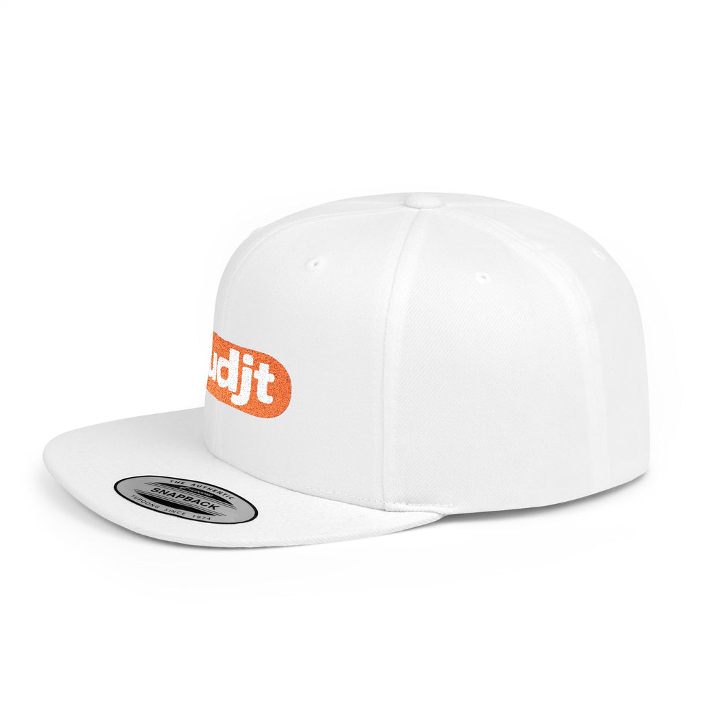 fudjt Flat Bill Snapback Hat | Anti-Supremacy Red Badge Embroidery | 14 Colors