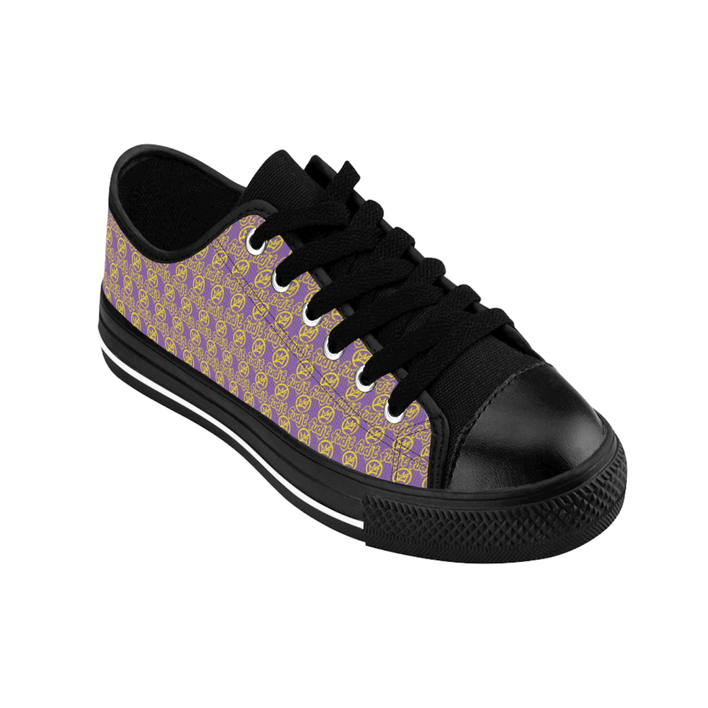 Light Purple Golden fudjt No Kings Street Style Sneakers | Women & Girls All Over .5 Low Top