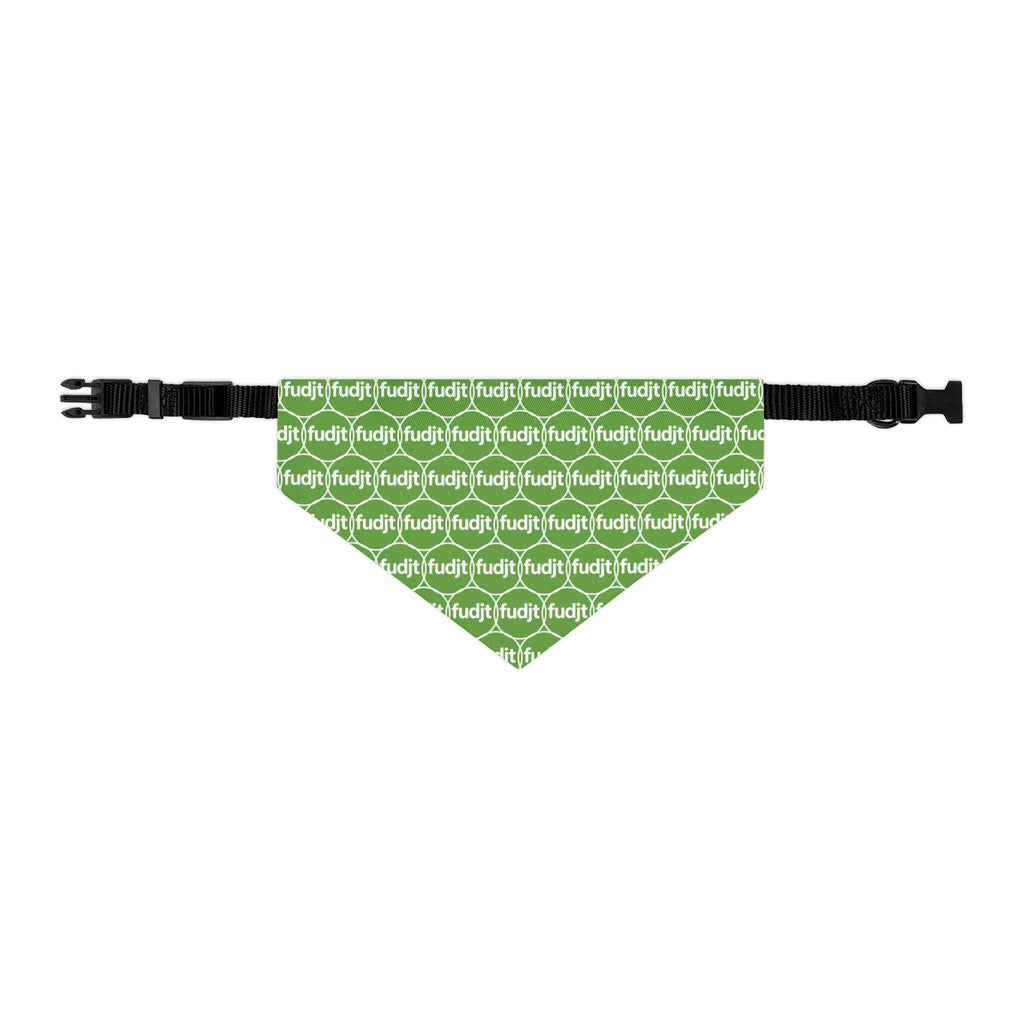 Green fudjt Unbroken Chain 1.25  Bandana Collar for Dogs, Cats & More | 4 Sizes