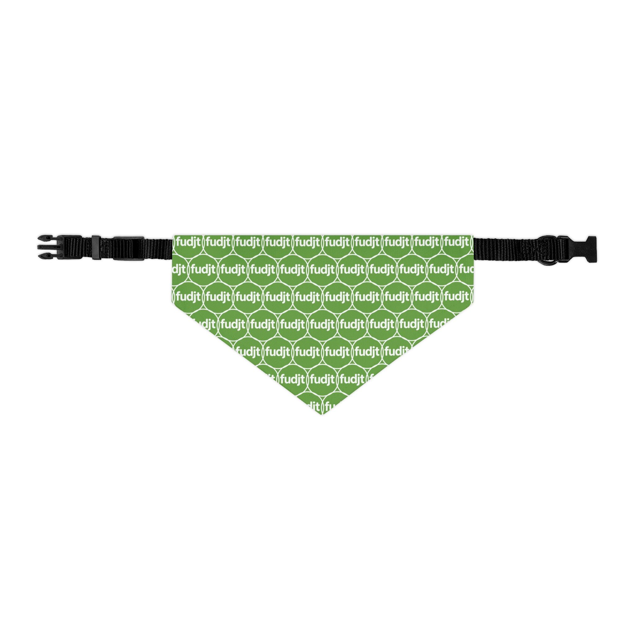 Green fudjt Unbroken Chain 1.25  Bandana Collar for Dogs, Cats & More | 4 Sizes