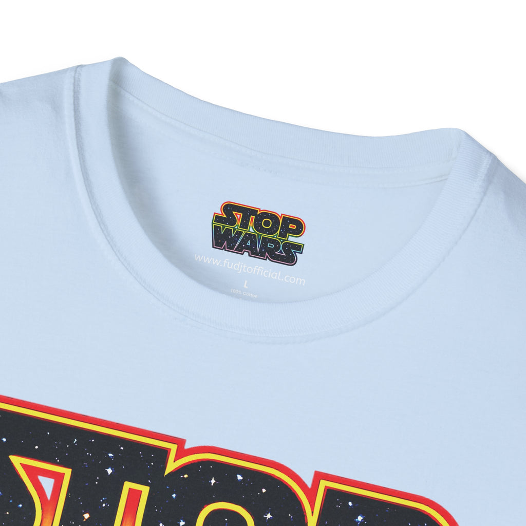 fudjt STOP WARS Everyday Tee - Retro Protest Graphic, White fudjt | 12 Colors