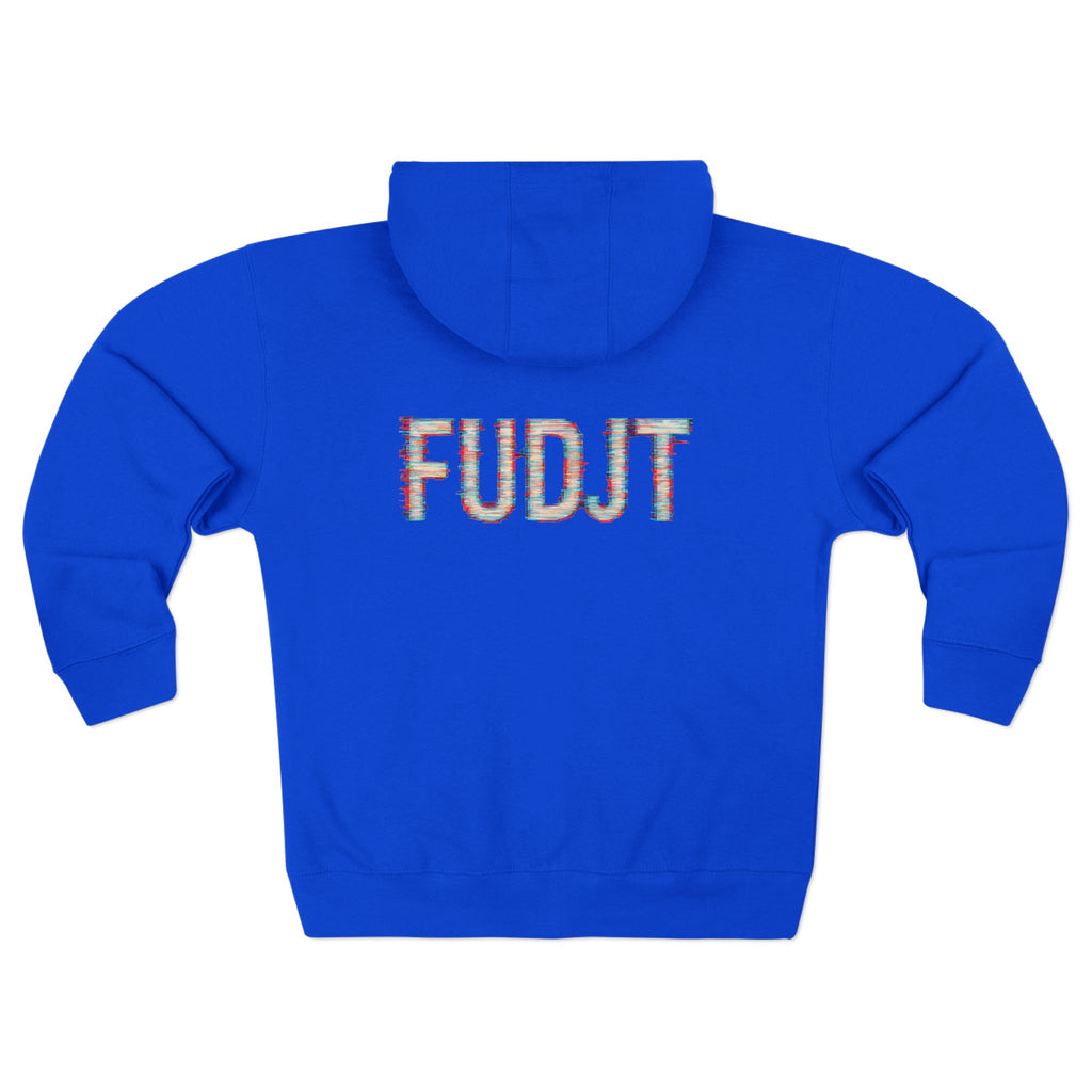 FUDJT Glitch Zip Hoodie | Bold Front & Backside | 7 Colors