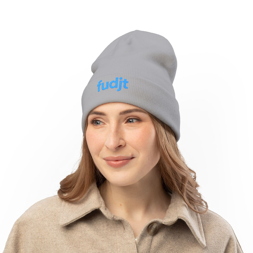 Stylish & Cozy fudjt Knit Beanie | Turquoise Embroidery | 6 Colors