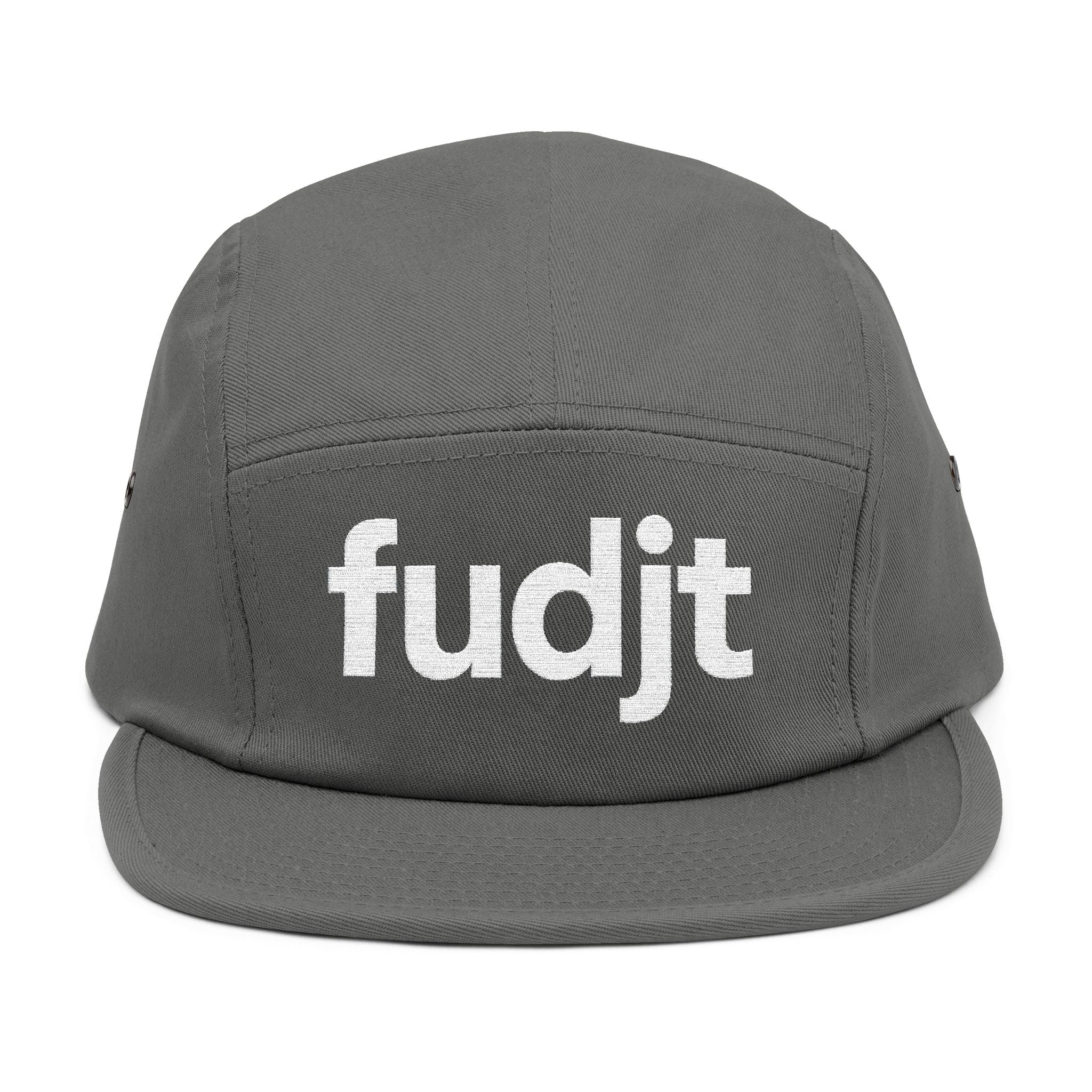 Embroidered 5 Panel Cap - White fudjt Logo - 7 Colors