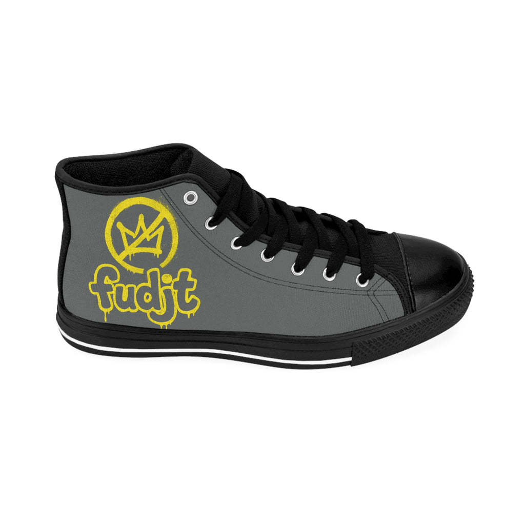 Dark Gray Golden fudjt No Kings Street Style Sneakers | Women & Girls 3.75 High Top