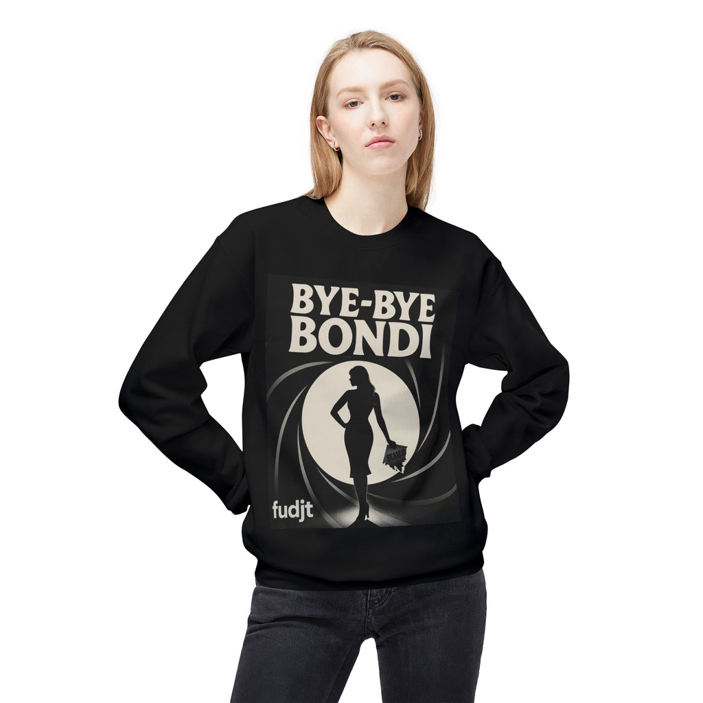 BYE-BYE BONDI | Black Smoke Screen Retro Fudjt Crewneck Sweatshirt | 14 Colors