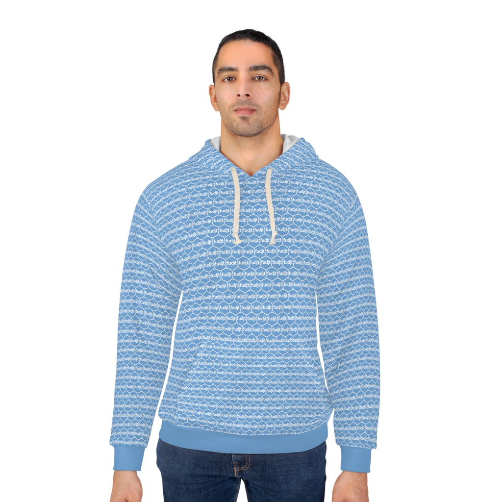Light Blue fudjt Unbroken Chain Hoodie | All Over 1.25