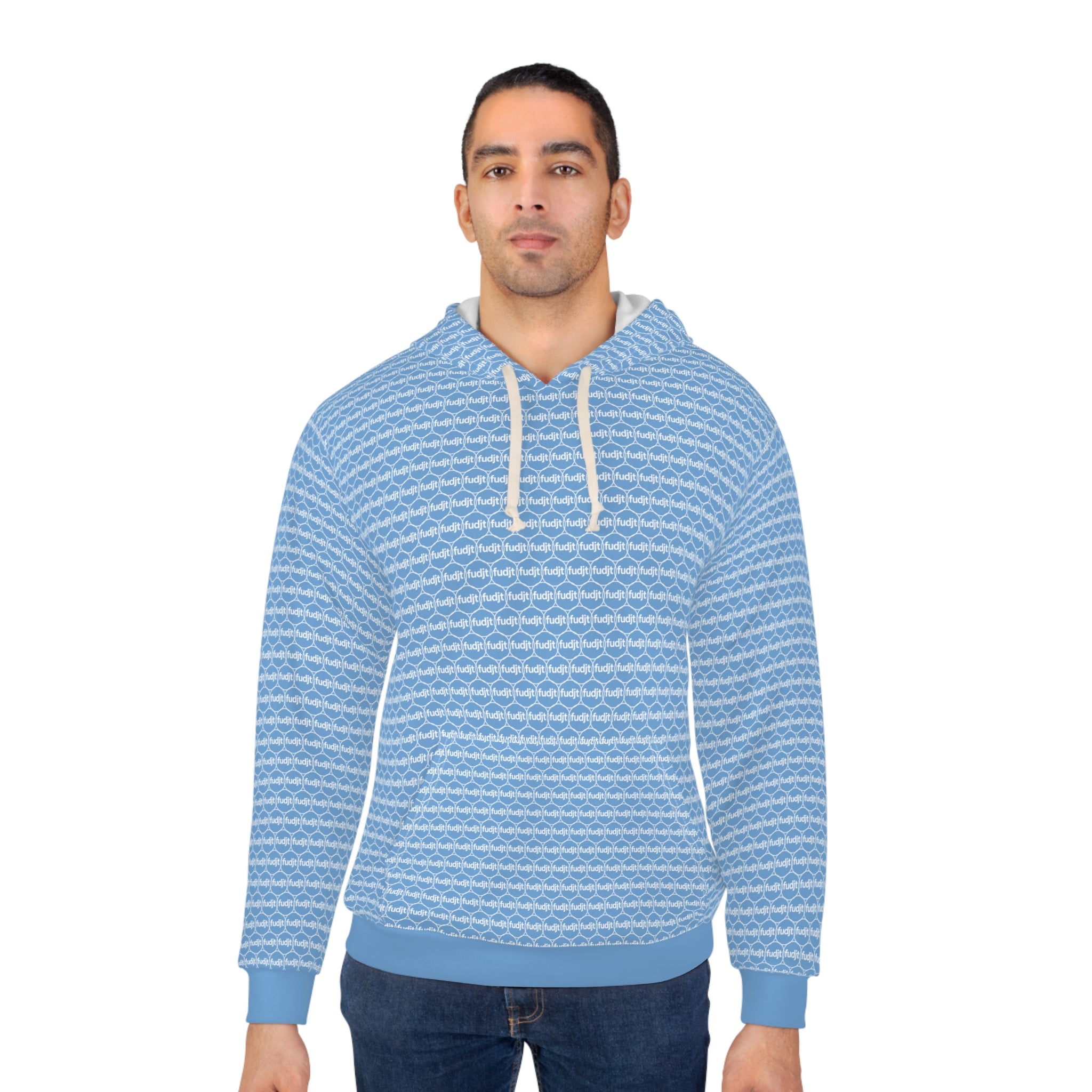 Light Blue fudjt Unbroken Chain Hoodie | All Over 1.25