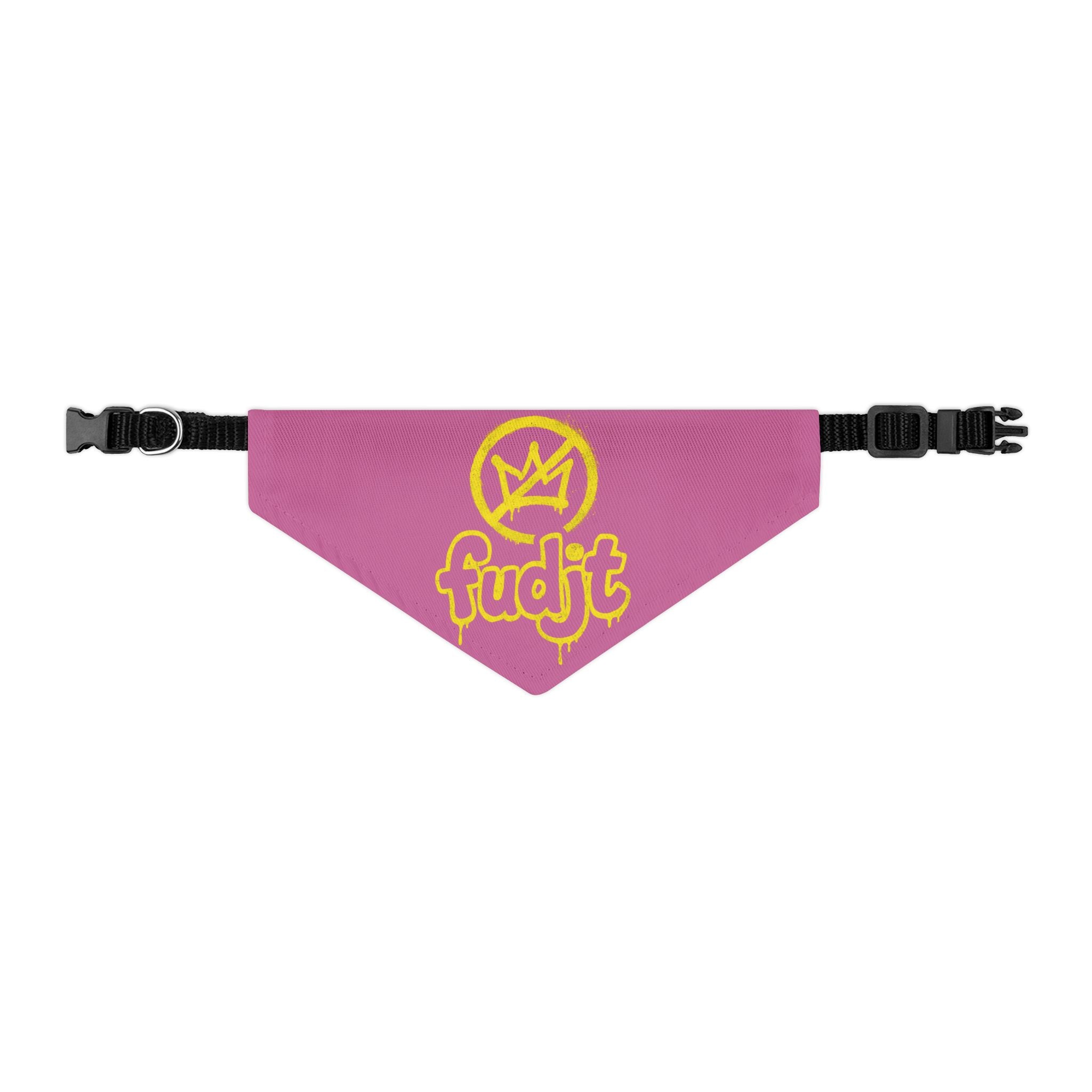 Light Pink Golden fudjt No Kings Bandana Collar for Dogs, Cats & More | 4 Sizes