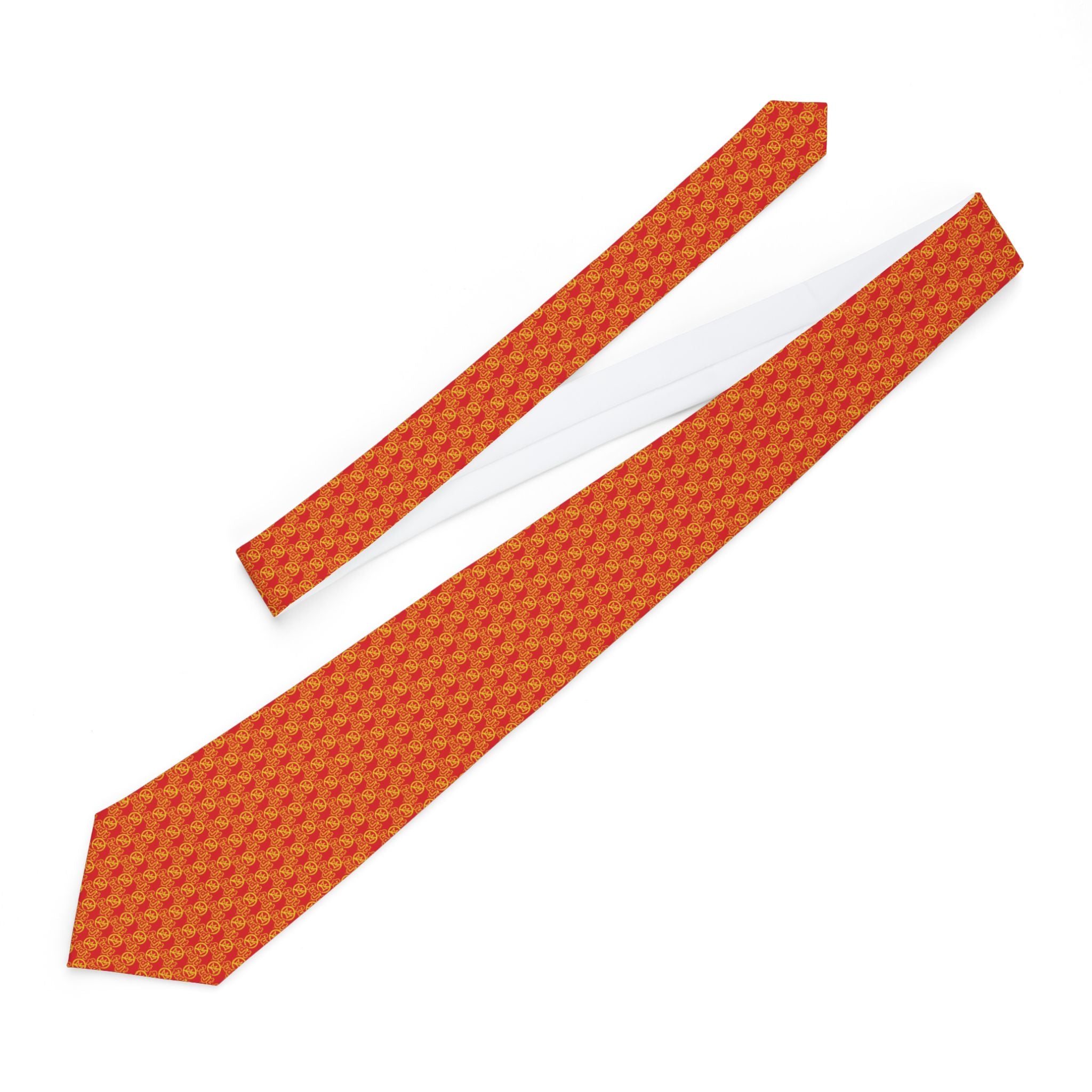 Red Golden fudjt No Kings Necktie
