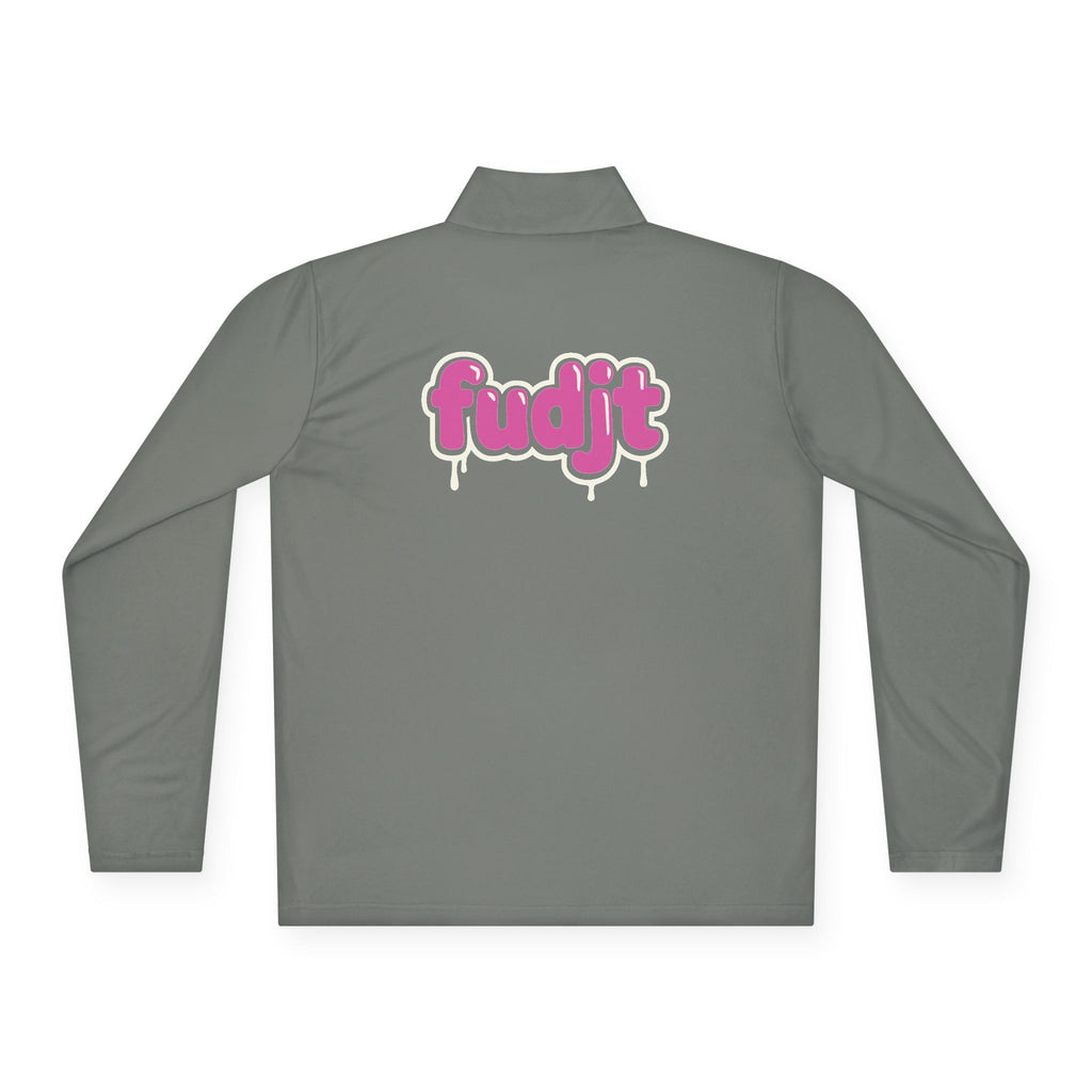 Quarter-Zip Performance Pullover | Pink Drip fudjt | Bold Backside | 7 Colors