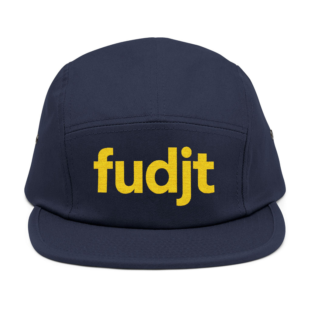 Embroidered 5 Panel Cap - Gold fudjt Logo - 7 Colors