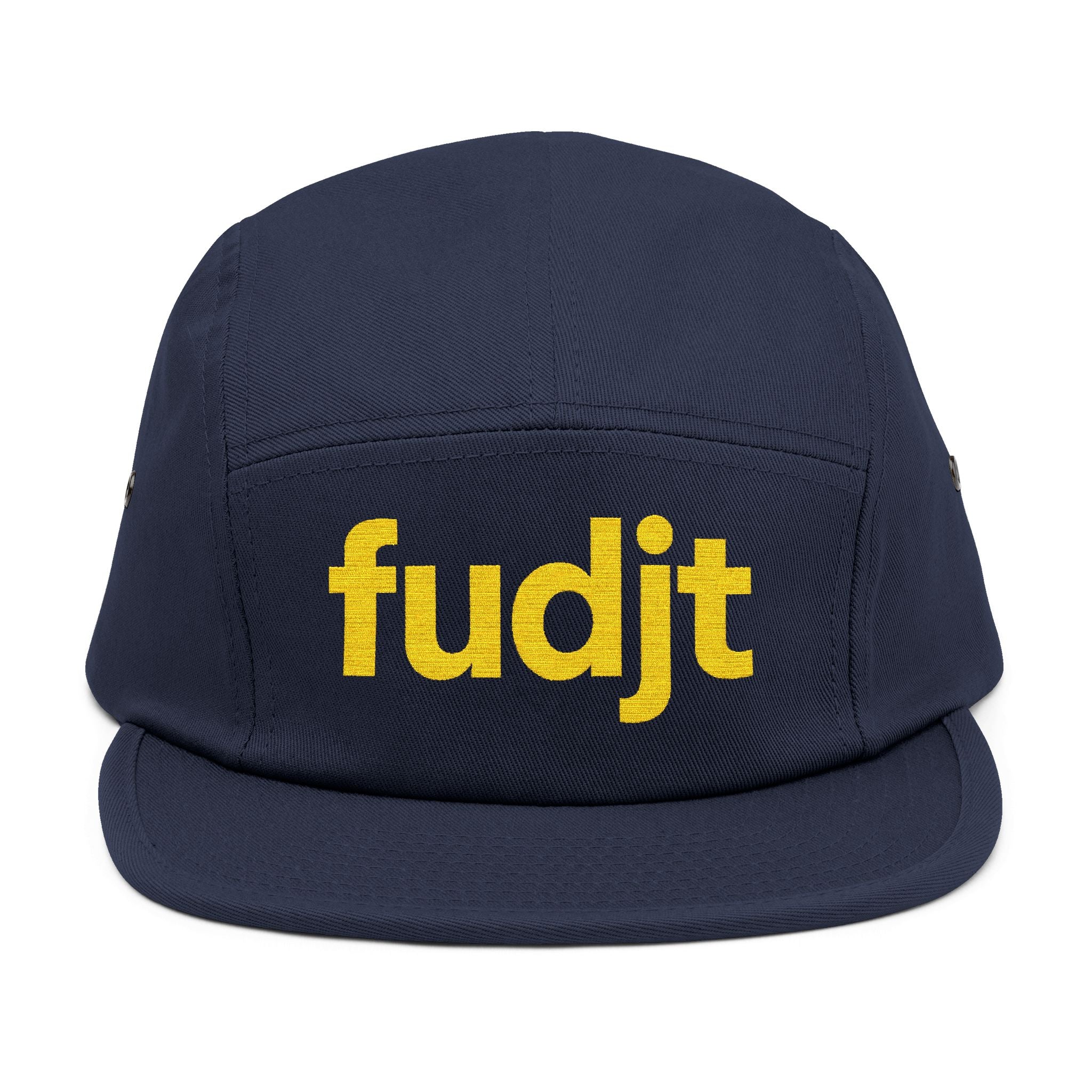 Embroidered 5 Panel Cap - Gold fudjt Logo - 7 Colors