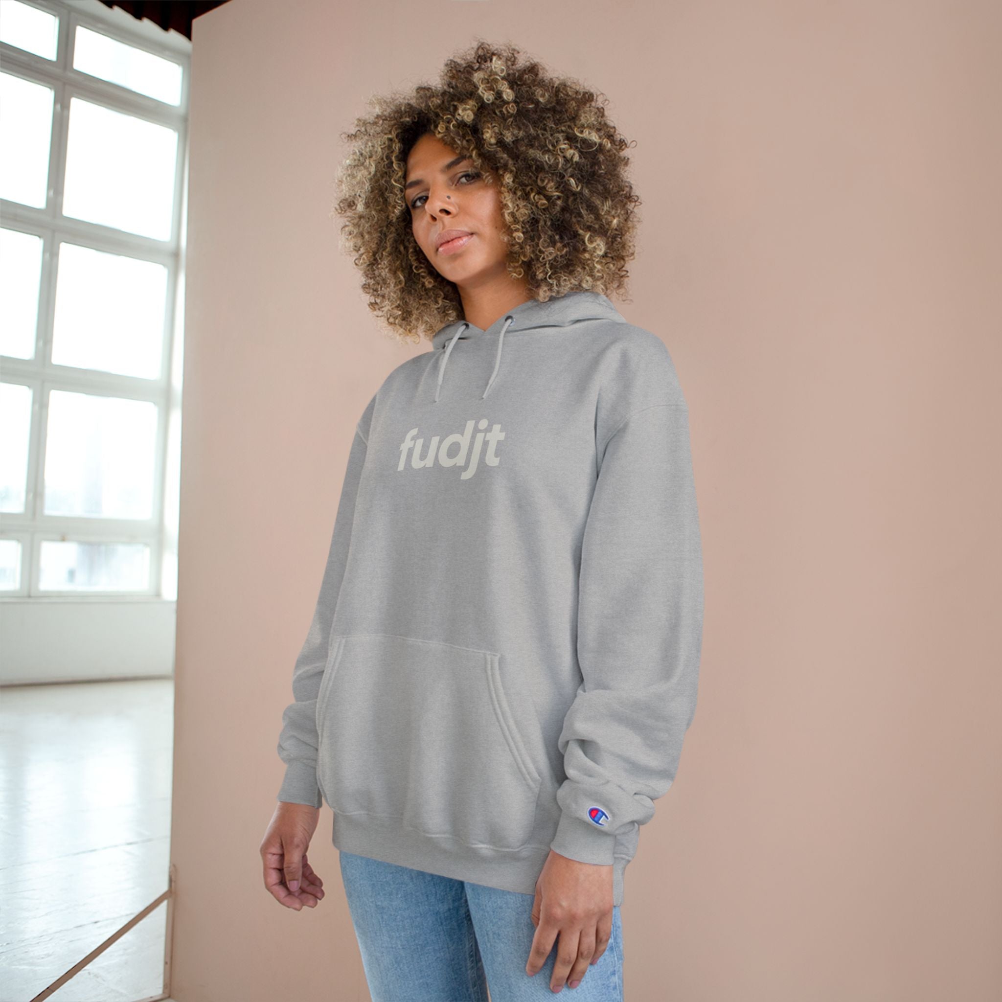 Monster Power Champion Hoodie - Retro Godzilla | fudjt vs. The Machine | Tan fudjt | 6 Colors
