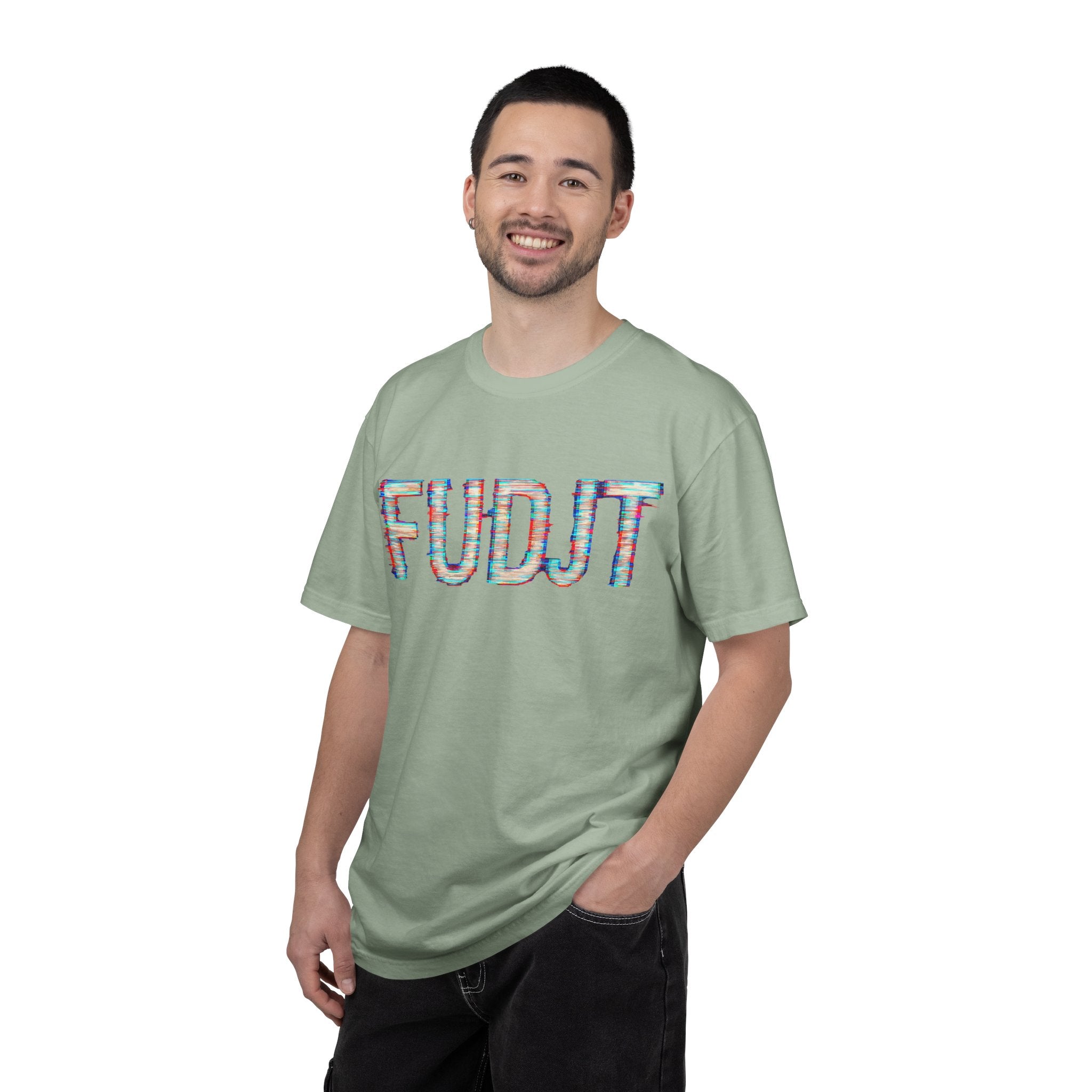 FUDJT Glitch Front & No Crown Back Premium Heavyweight Tee | 15 Colors