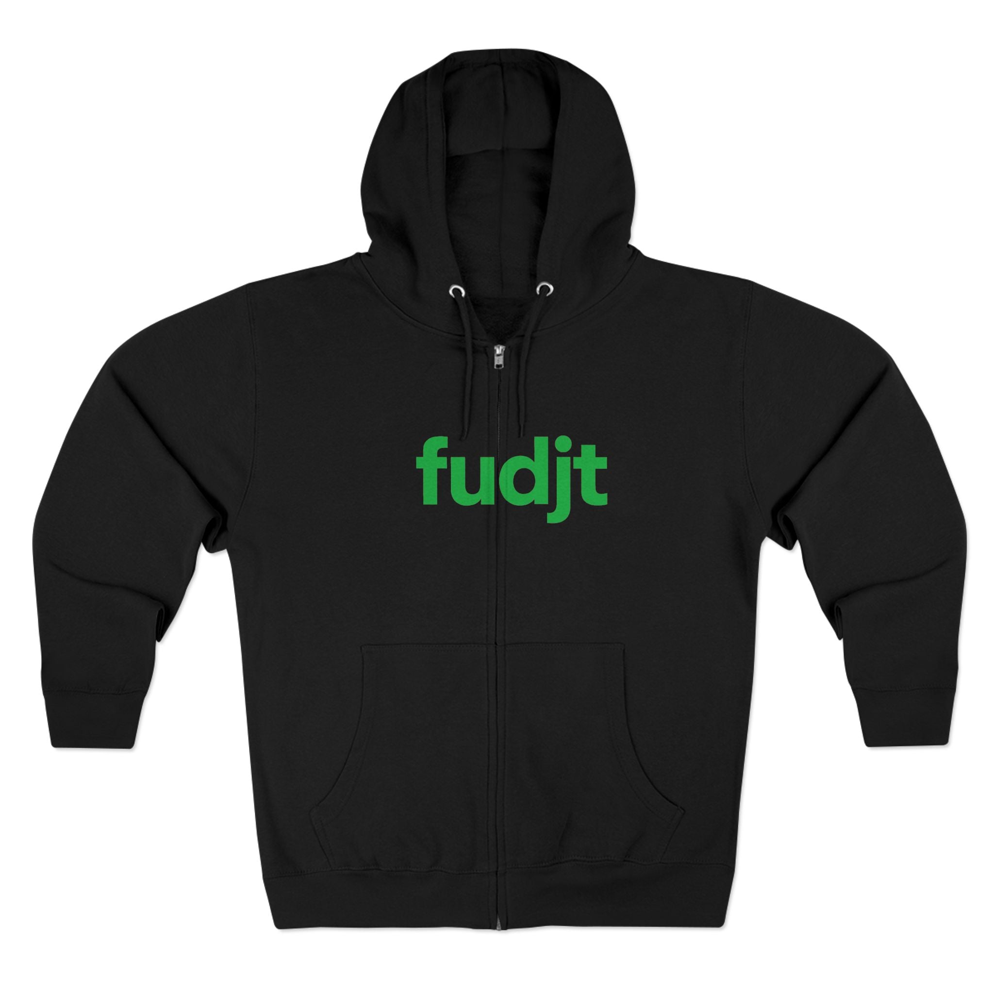 Zip Hoodie with Green fudjt Design | Cozy Everyday Comfort | 8 Colors