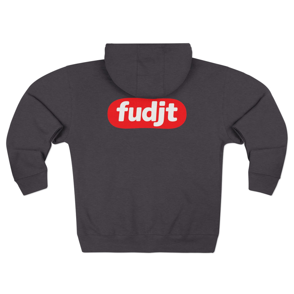 fudjt Anti-Supremacy Red Badge Zip Hoodie | Front & Back Graphic | 8 Colors