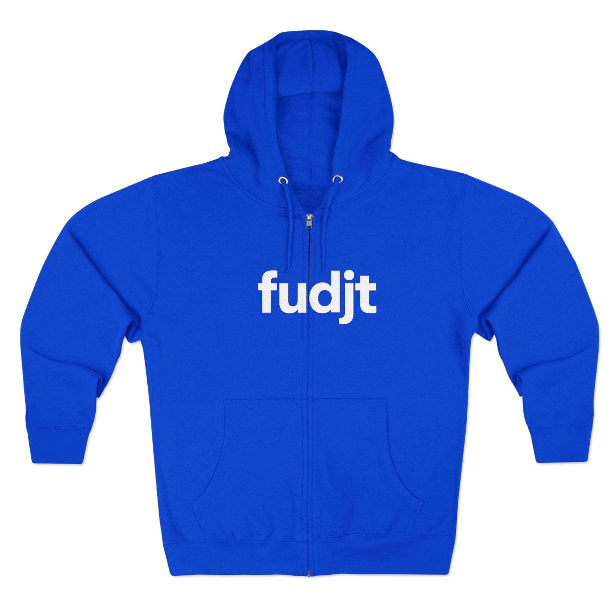 Zip Hoodie with White fudjt Design | Cozy Everyday Comfort | 7 Colors