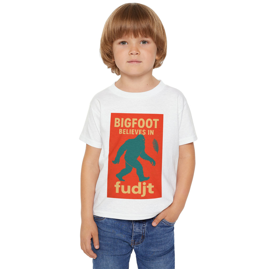 fudjt Toddler Tee with Bigfoot Believes Design | 6 Colors
