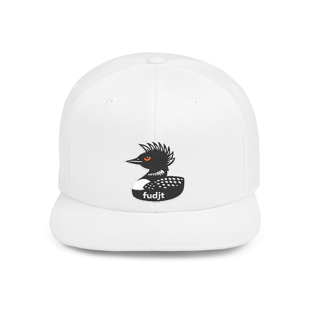 fudjt Flat Bill Snapback Hat | Rebel Loon Decoy Embroidery | 15 Colors
