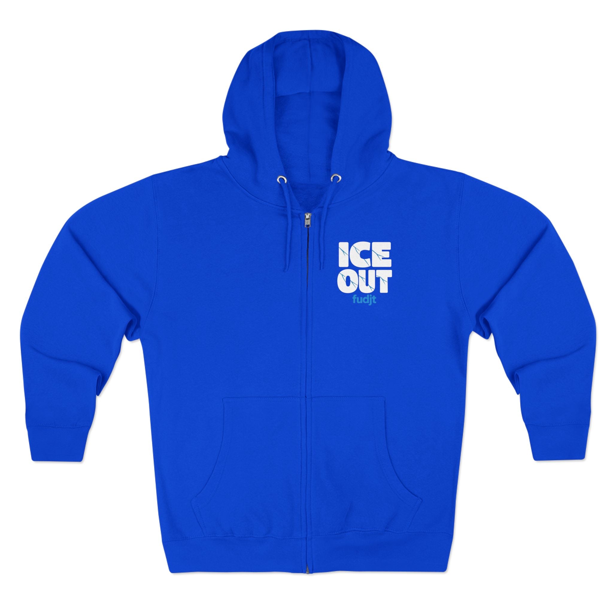 ICE Out fudjt Zip Hoodie | Front & Back Graphic | 7 Colors