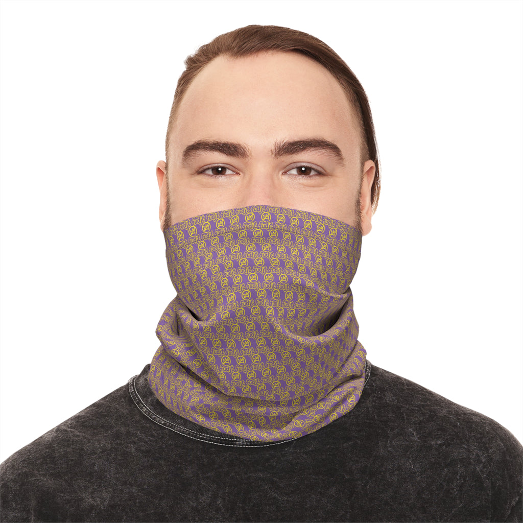 Light Purple Golden fudjt No Kings .5 Neck Gaiter