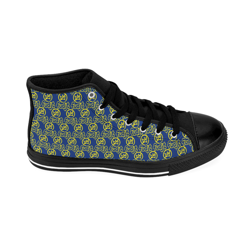 Dark Blue Golden fudjt No Kings Street Style Sneakers | Men & Boys 1 High Top