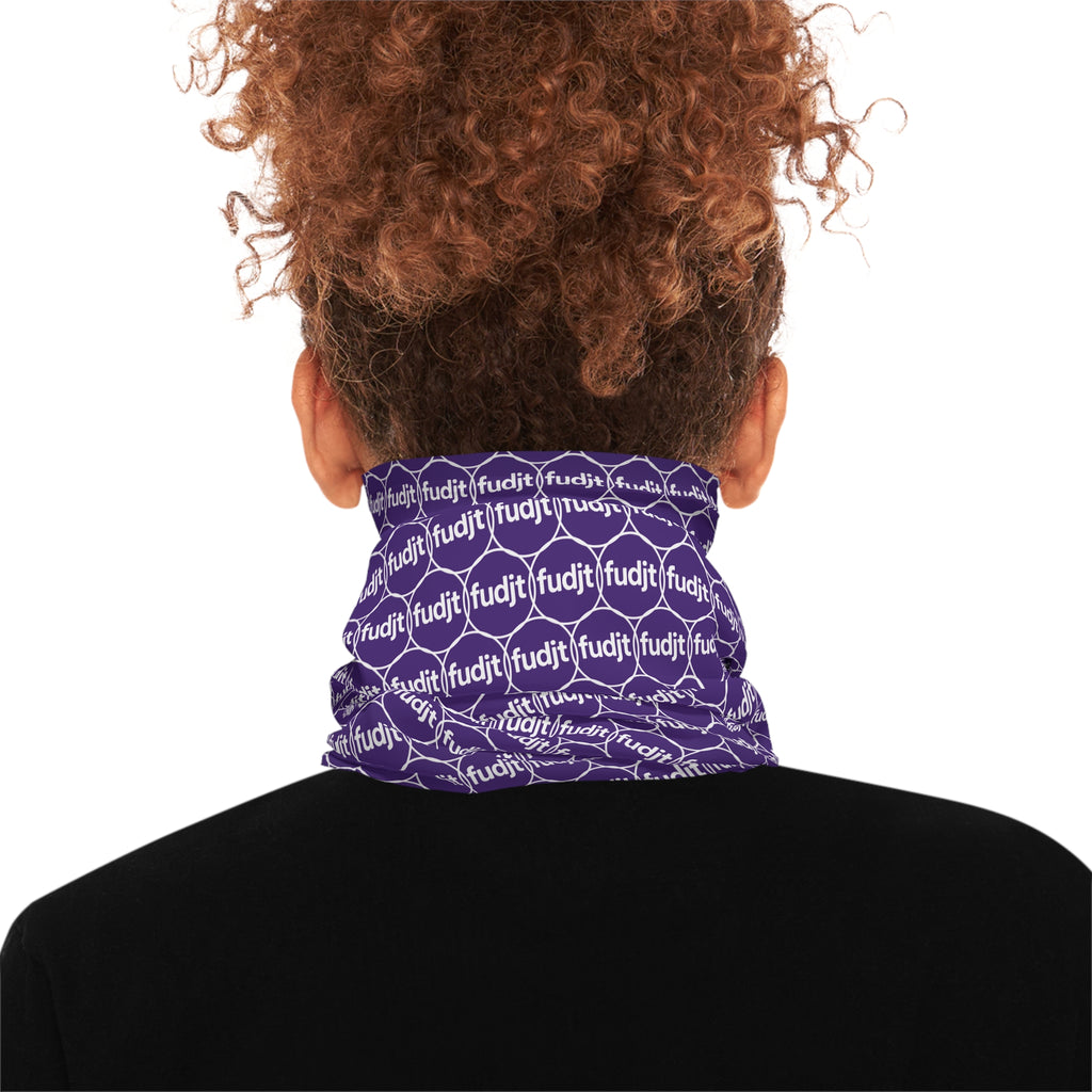 Purple & White fudjt Unbroken Chain 1.25 Neck Gaiter