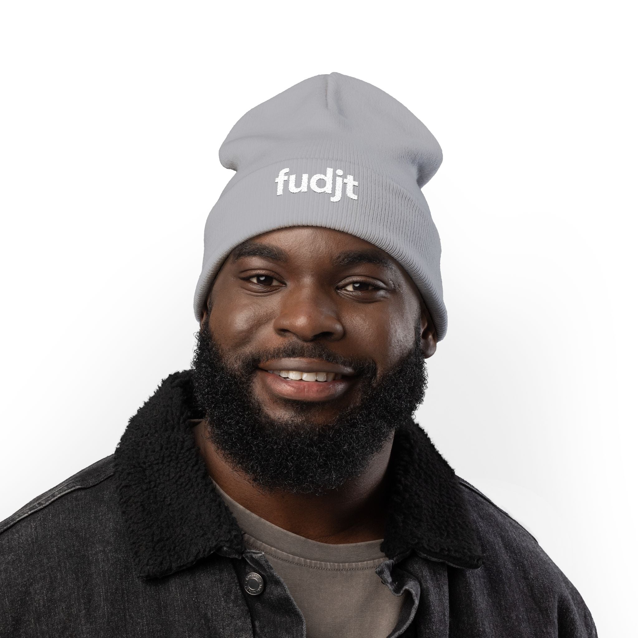 Stylish & Cozy fudjt Knit Beanie | White Embroidery | 5 Colors