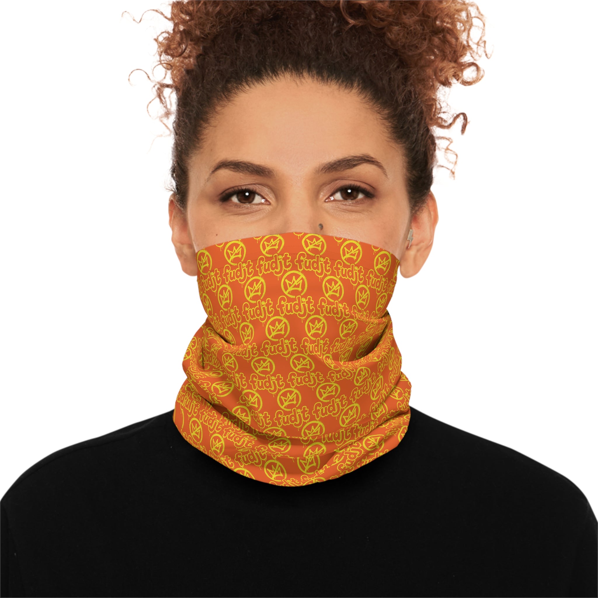 Orange Golden fudjt No Kings 1.25 Neck Gaiter