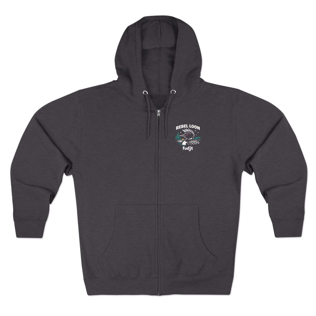 fudjt Rebel Loon Naturescape Zip Hoodie | Front & Back Graphic | 5 Colors