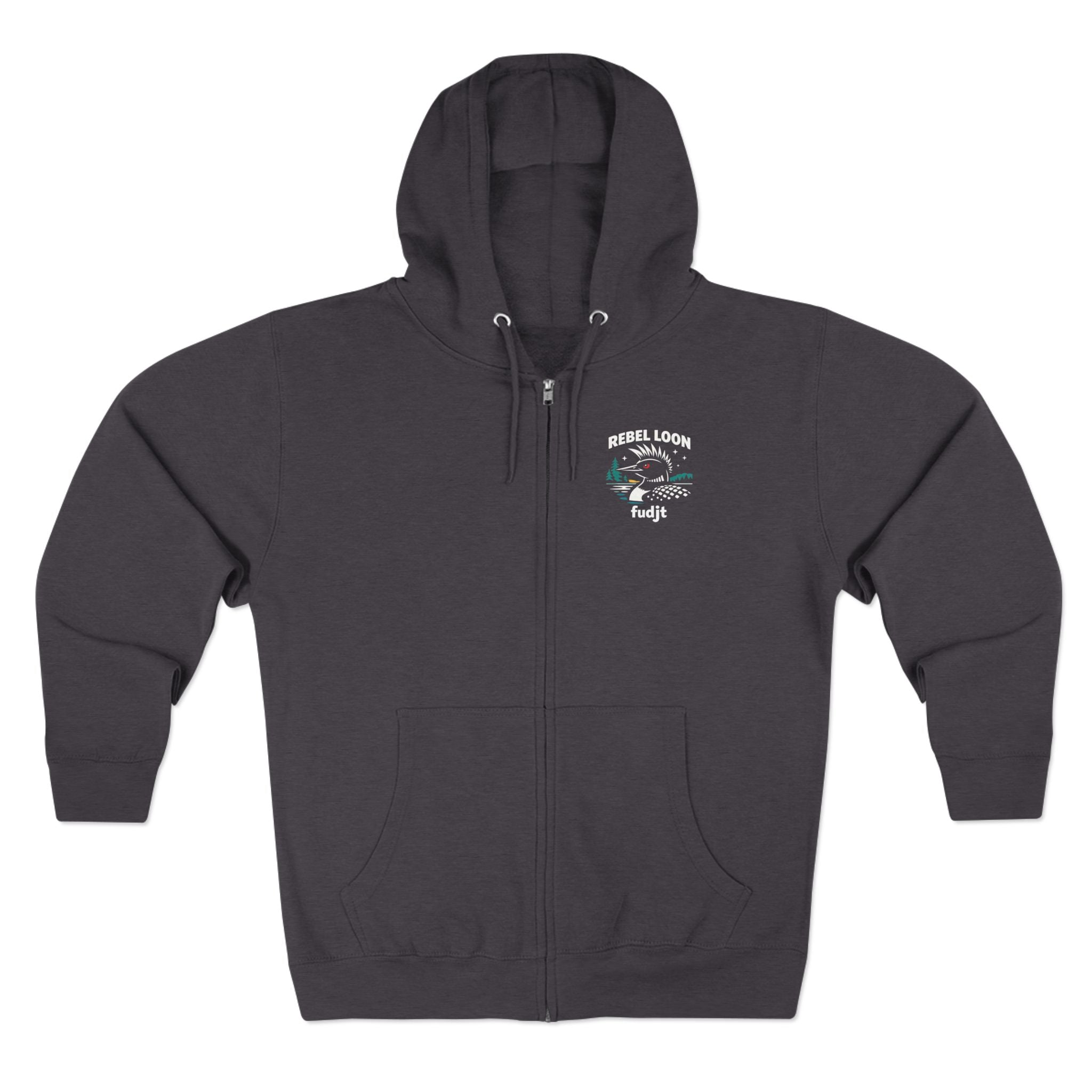 fudjt Rebel Loon Naturescape Zip Hoodie | Front & Back Graphic | 5 Colors