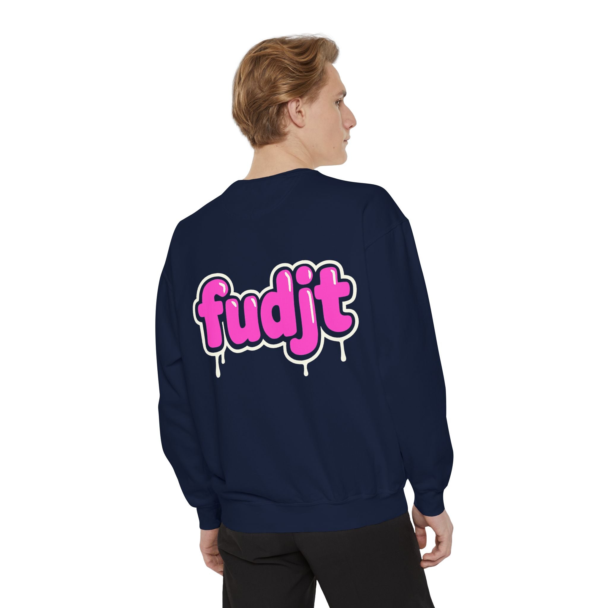 Rebel Loon fudjt Retro Wildlife Crewneck, Bold Pink Drip Backside | 14 Colors
